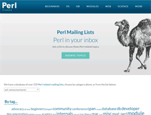Tablet Screenshot of lists.perl.org