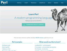 Tablet Screenshot of learn.perl.org